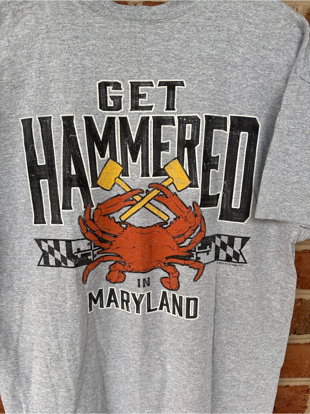 Get Hammered in Maryland Graphic Tee - Gray